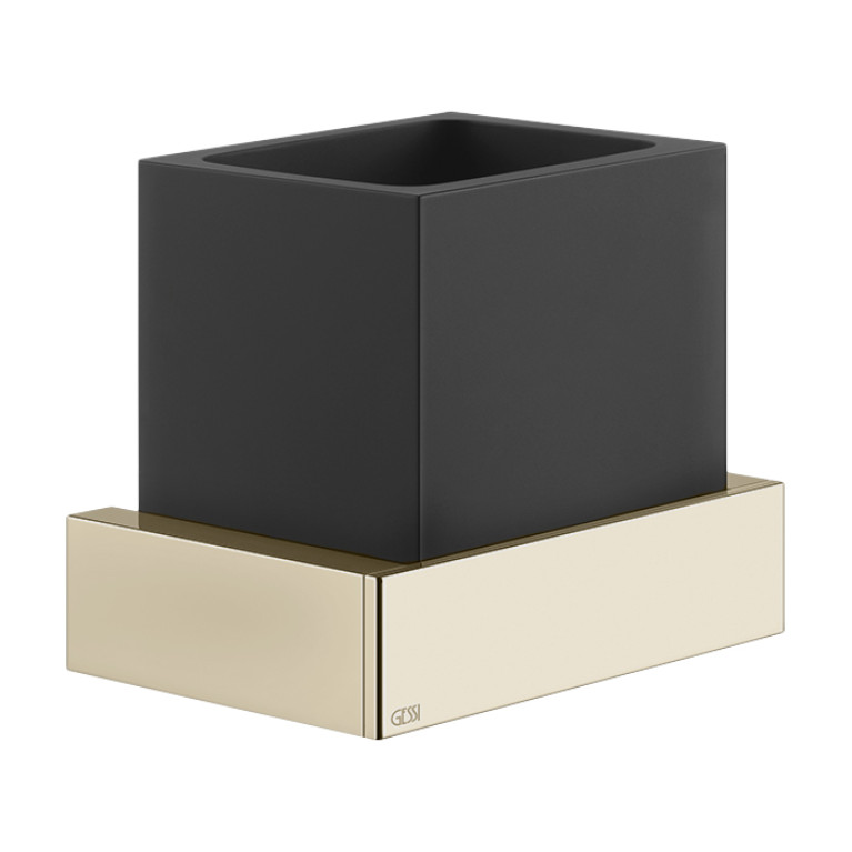 GESSI  INVERSO ACCESSORIES Стакан настенный черный, цвет: Warm Bronze Br PVD