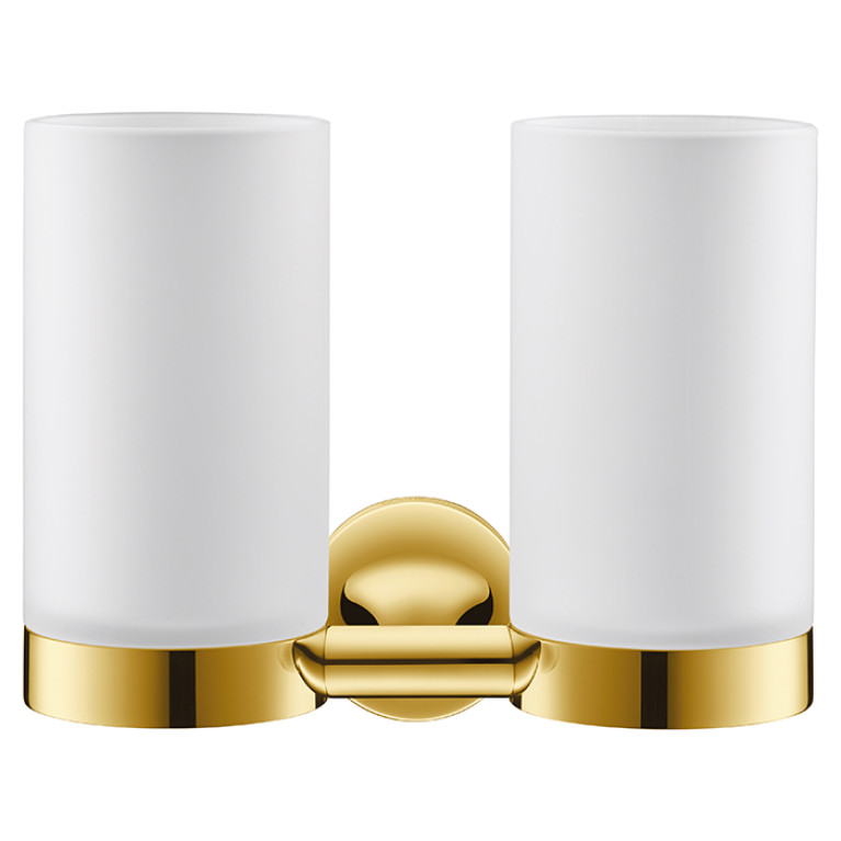 Duravit Starck T Два стакана для зубных щеток настенные, цвет: Gold Polished