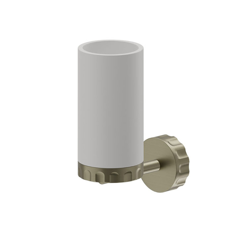 Newform Ionika accessori Стакан подвесной  WHITE RESIN, цвет: PVD brushed pale gold
