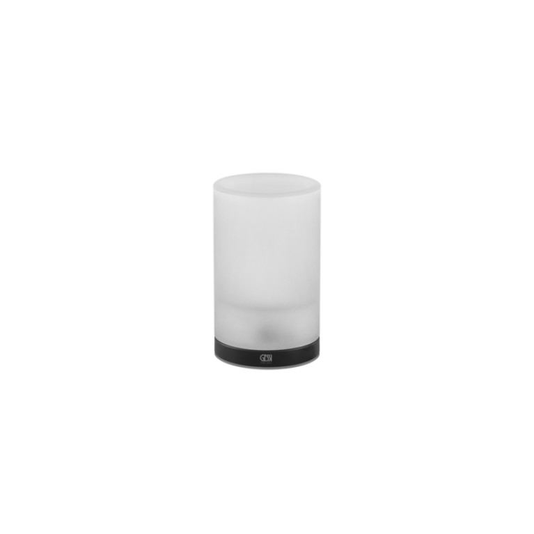 GESSI Emporio Accessories Стакан настольный, сатинированное стекло, держатель Black XL