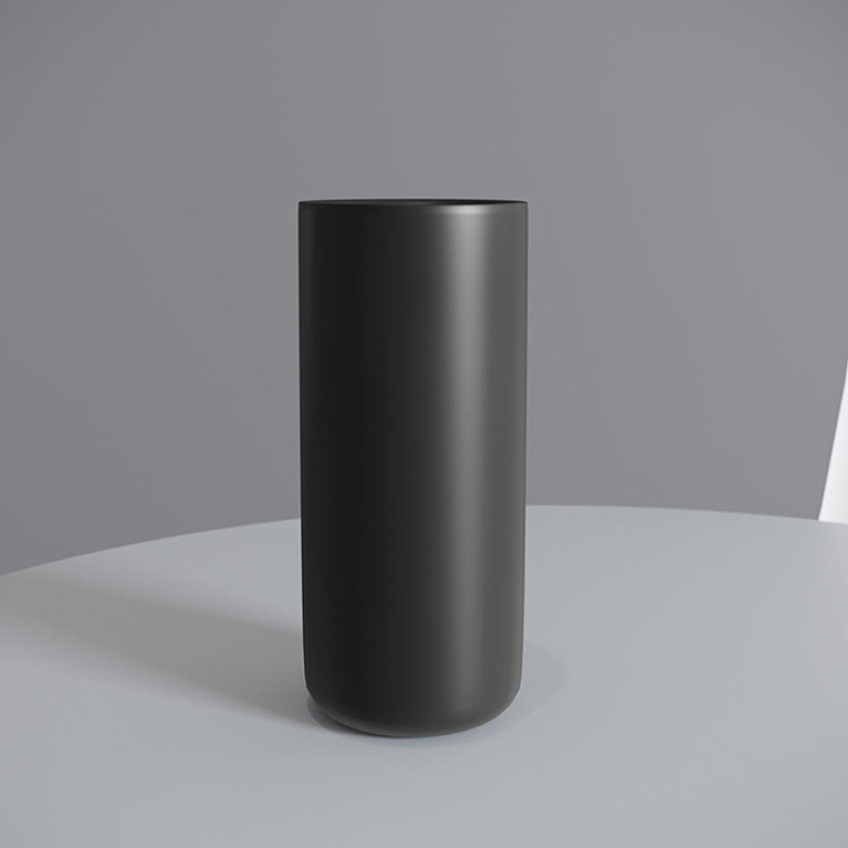 SALINI GOCCE Стакан &Oslash;60х120 мм., настольный, S-Stone, цвет черный матовый RAL9005