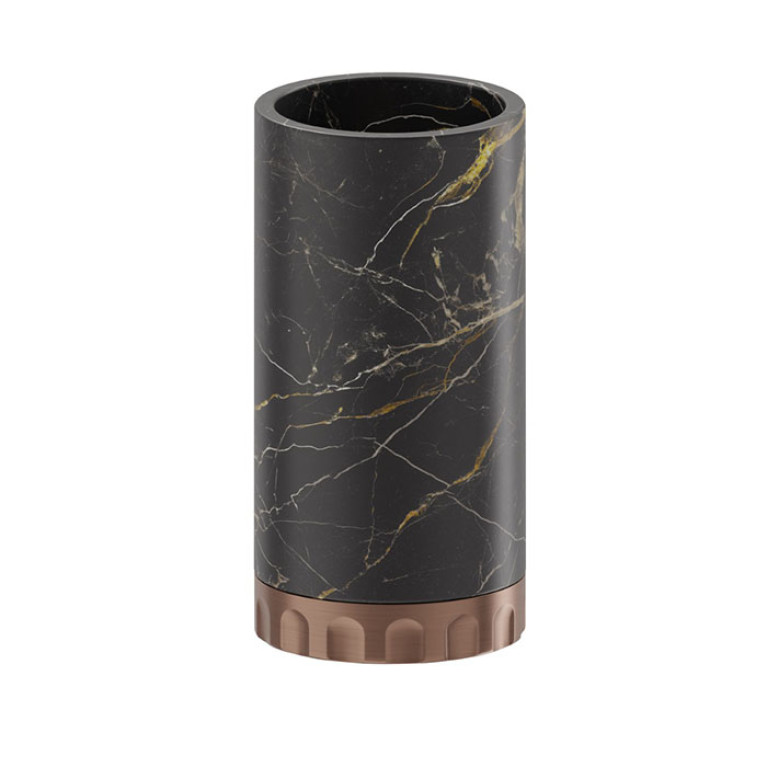 Newform Ionika supreme accessori Настольный стакан  BLACK MARBLE, цвет: PVD brushed copper bronze