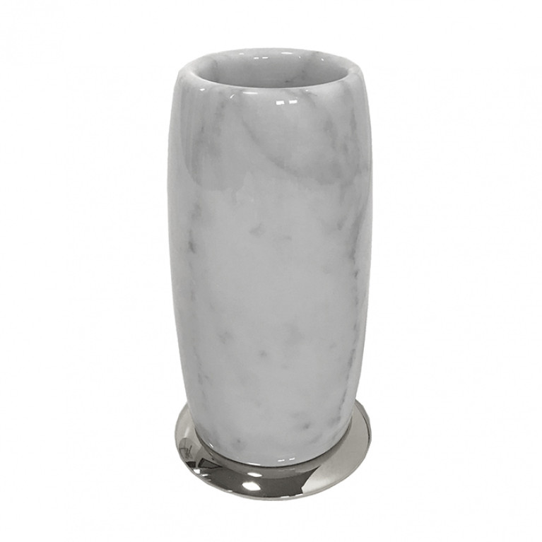 3SC Elegance MARMO Стакан настольный, цвет: мрамор bianco carrara/хром