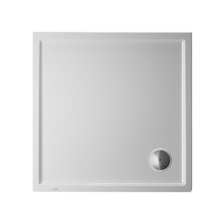 Duravit  Starck Slimline Поддон акриловый квадратный  800x800х45mm, d90, цвет белый