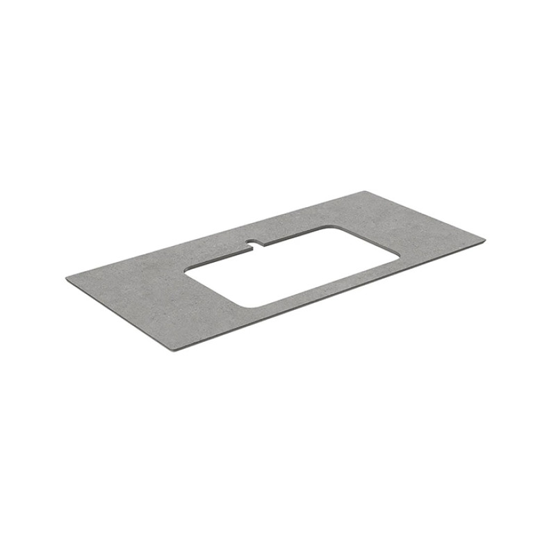 Kerama Marazzi Столешница из керамогранита для раковин, встраиваемых сверху Фондамента 100, серая  (Цена по Распродаже)