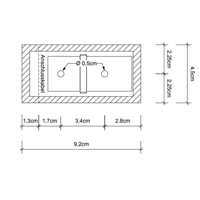 Decor Walther Omega 1 Светильник на зеркало 5x4.5x9(30-60)см, 1x S14D 30-60cm 1 Socket, цвет: хром