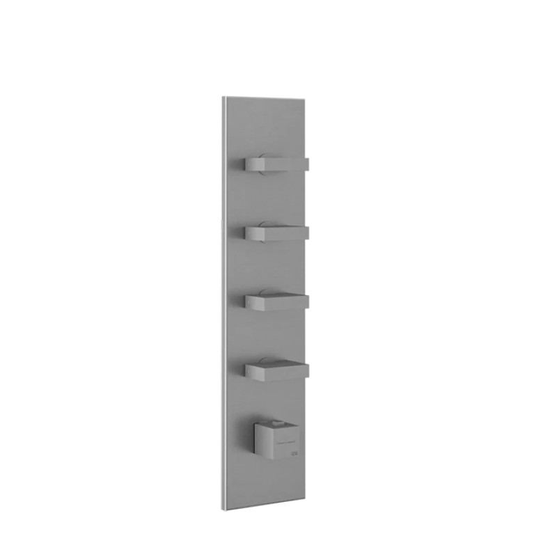 Gessi Rettangolo Встраиваемый термостат, подключение на 3/4&rdquo;, с 4мя независимыми выходами(внешние части), цвет: хром