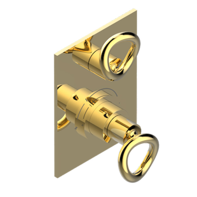 THG Collection O Смеситель для душа, встраиваемый, термостат, клапан, цвет Soft matt gold