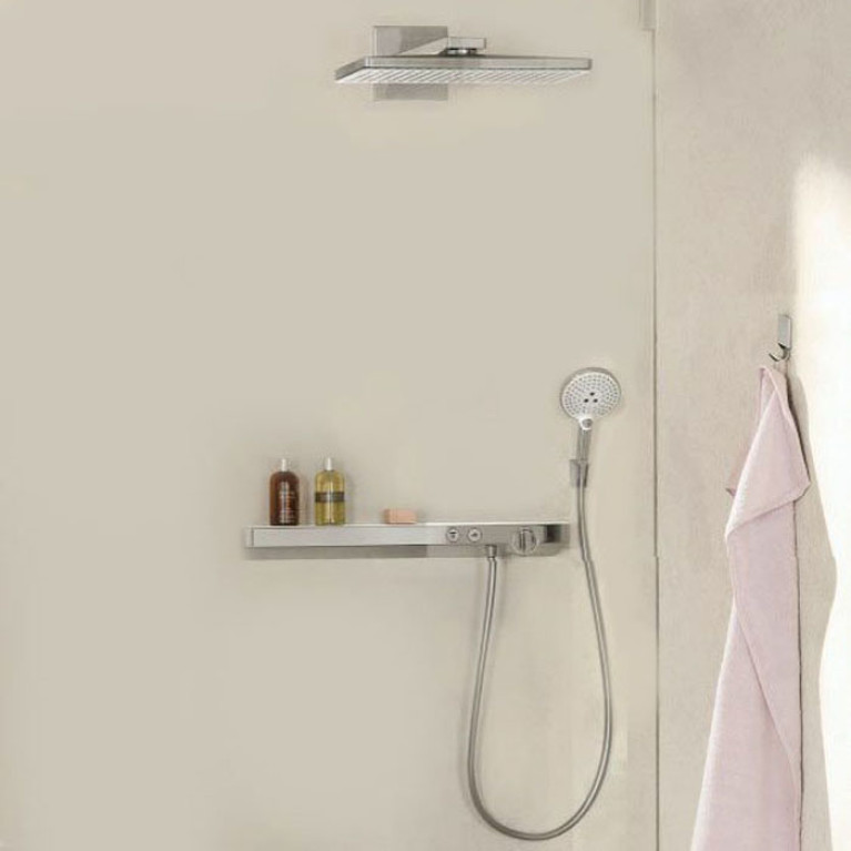 HG ShowerTabletSelect 700 Термостат настенный для ванны на 1 источник, с полочкой из безопасного стекла, цвет хром