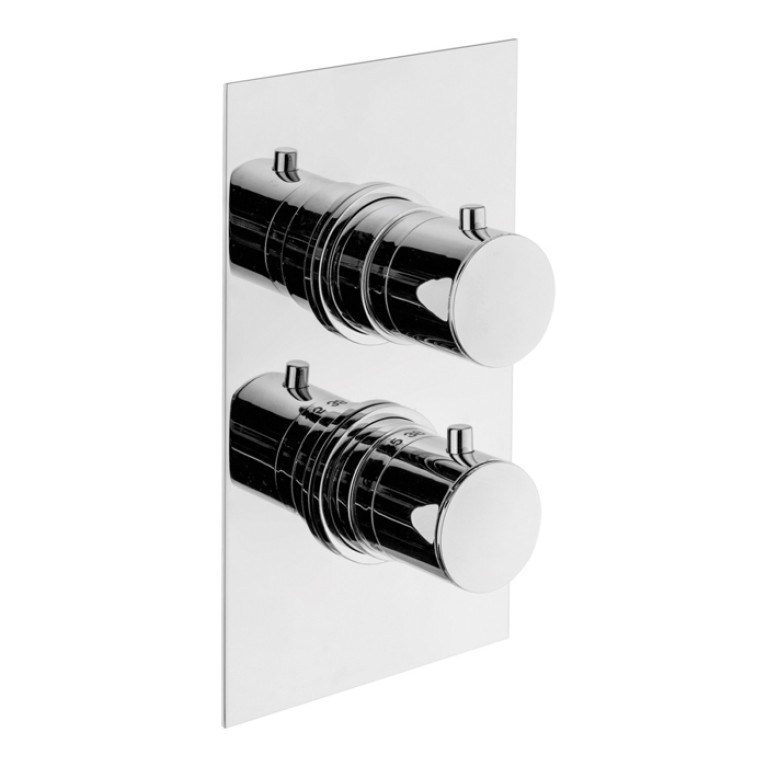 Plumberia Selection IXO Смеситель термостат встраиваемый для душа 2 выход в к-те со встраив.частью, накл. из нерж.стали, хром