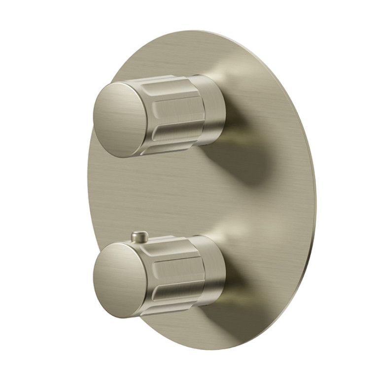 Newform Ionika bagno Внешняя часть термостатического смесителя , цвет: PVD brushed pale gold