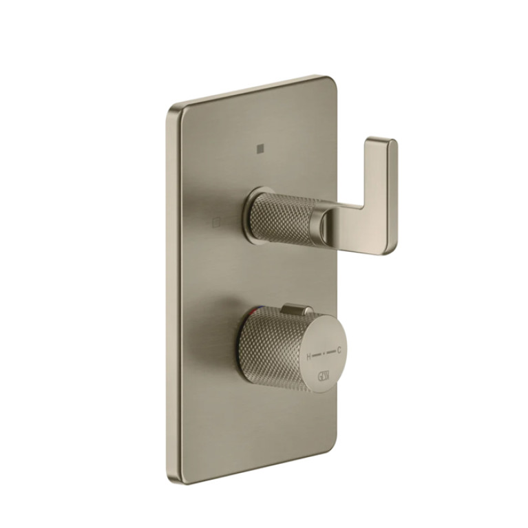 GESSI INCISO Термостатический смеситель на 2 источника (внешняя часть), цвет: Finox Brushed Nickel