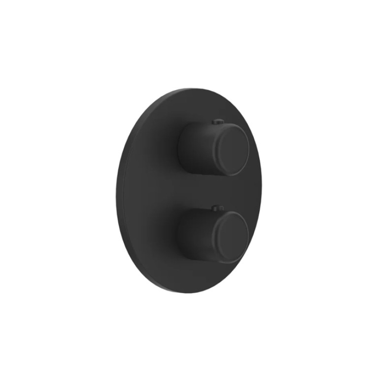 Gessi Goccia Встраиваемый термостат, подключение на 3/4&rdquo;, с переключателем на 3 выхода(внешние части), цвет: черный