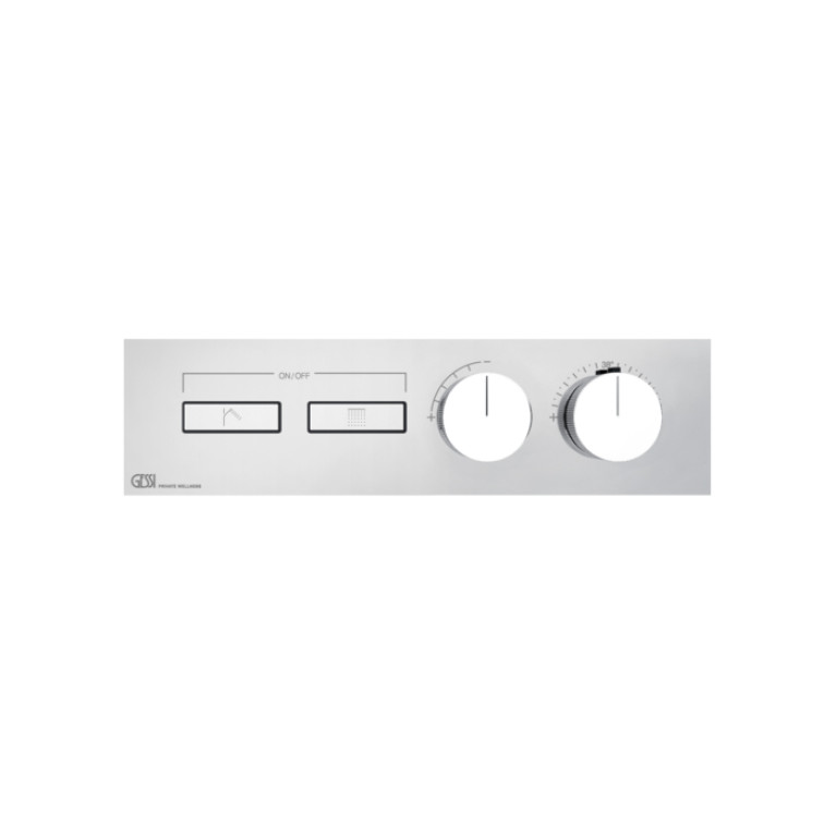 Gessi Hi-Fi Термостат для душа, с включением до 2 источников одновременно (внешняя часть), цвет: хром