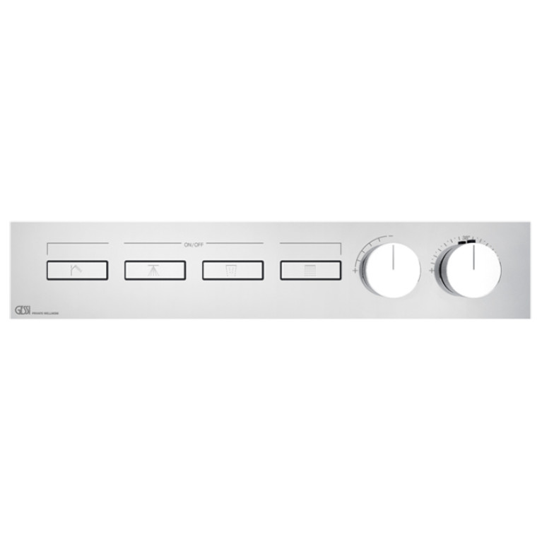 Gessi Hi-Fi Термостат для душа, с включением до 4 источников одновременно (внешняя часть), цвет: хром