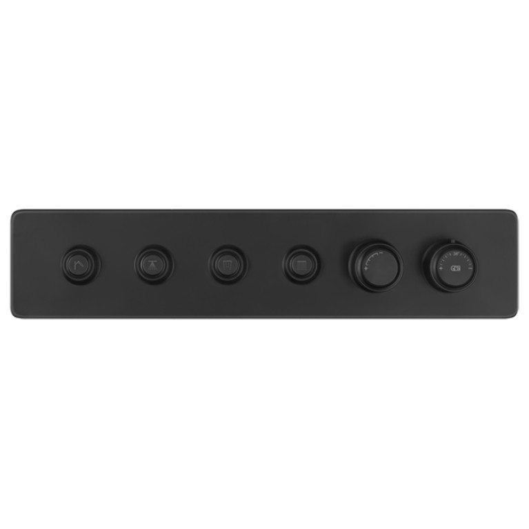 GESSI HI-FI ECLECTIC Смеситель для душа настенный встраиваемый, термостатический, с 4 запорными кнопками, цвет Black XL