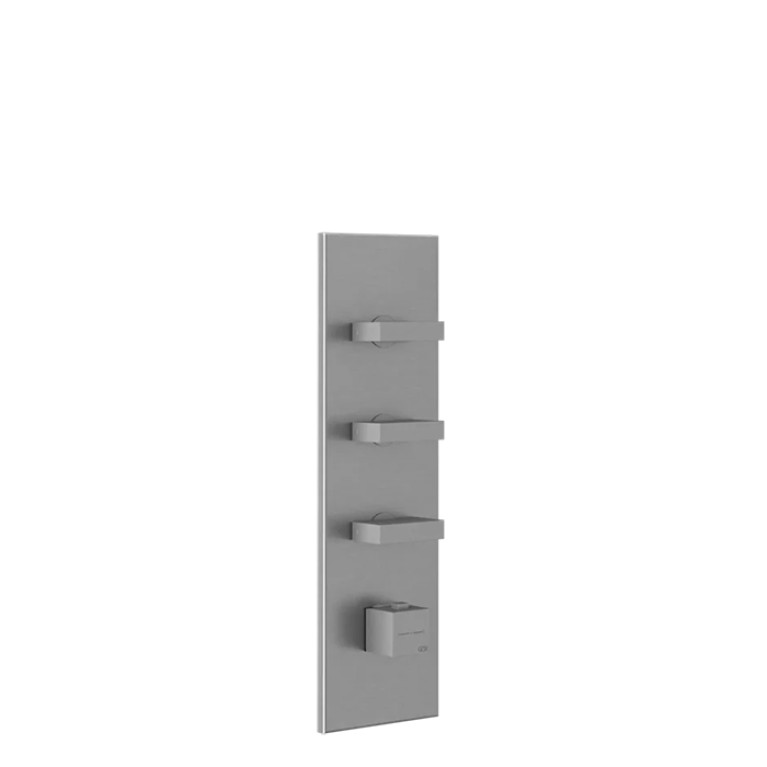 Gessi Rettangolo Встраиваемый термостат, подключение на 3/4&rdquo;, с 3мя независимыми выходами(внешние части), цвет: хром