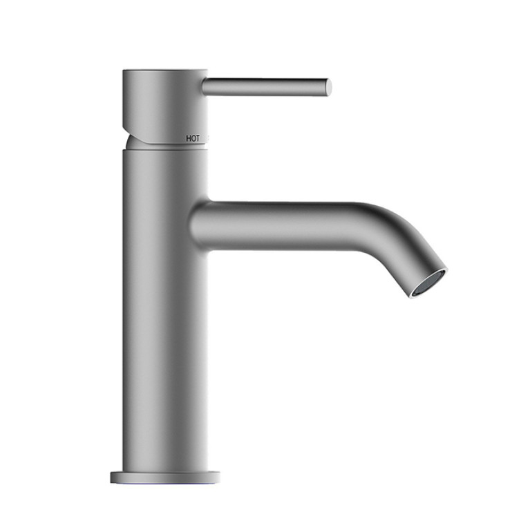 Bossini Teo M Смеситель для раковины с донным клапаном, гибкая подводка. стали, Brushed Nickel