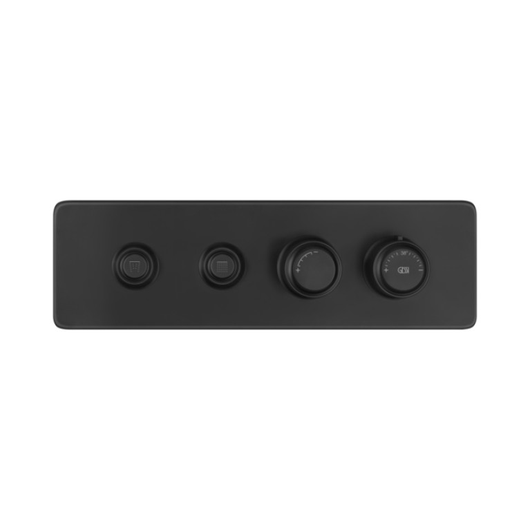 GESSI HI-FI ECLECTIC Смеситель для душа настенный встраиваемый, термостатический, с 2 запорными кнопками, цвет Black XL