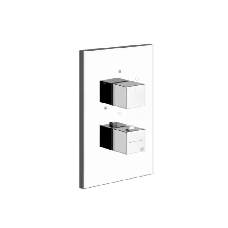 Gessi Rettangolo Встраиваемый термостат, подключение на 3/4&rdquo;, с переключателем на 3 выхода(внешние части), цвет: хром