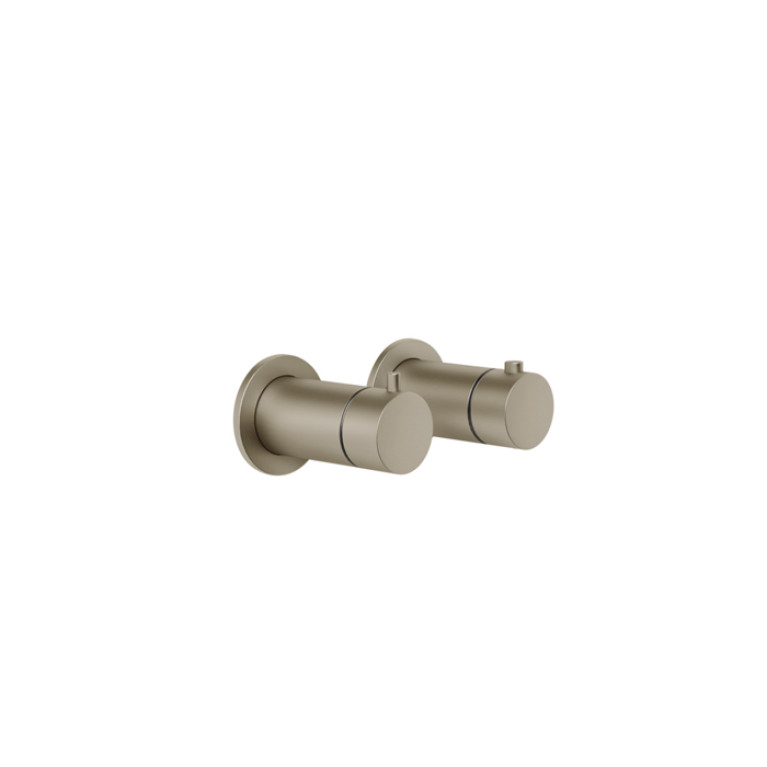 GESSI ANELLO Внешние части для термостатического смесителя на 3 позиции, цвет Finox Brushed Nickel