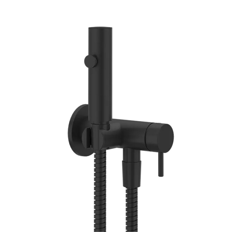 Gessi Cono GESSI ELEGANZA Гигиенический душ с наст. держ. со смесителем,с подводом воды и шлангом 1250 мм., цвет: Black metal PVD