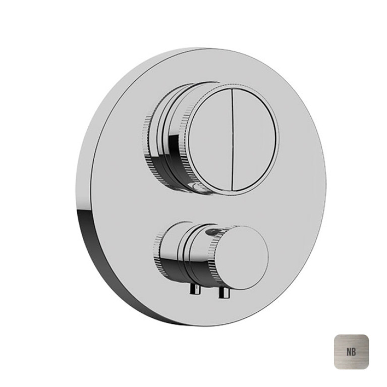Almar PUSH ROUND CORE Внешняя часть термостата на 2 потребителя, Nickel Brushed