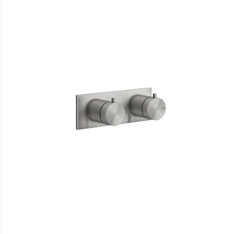 GESSI 316 Термостатический смеситель, с подключением на 3/4&rdquo;, фильтр, на 3 источника (внешняя часть), цвет: steel brushed