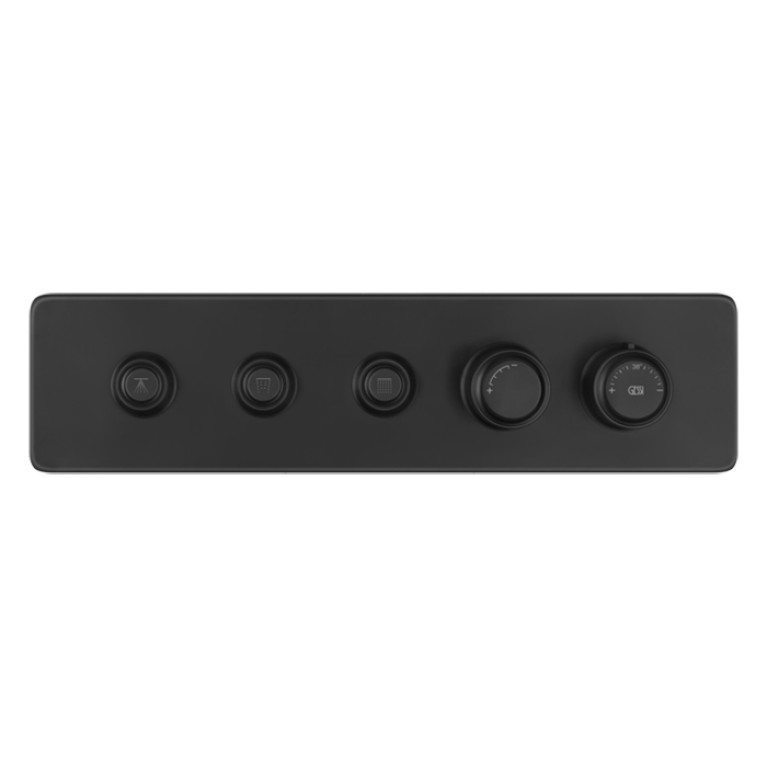 GESSI HI-FI ECLECTIC Смеситель для душа настенный встраиваемый, термостатический, с 3 запорными кнопками, цвет Black XL