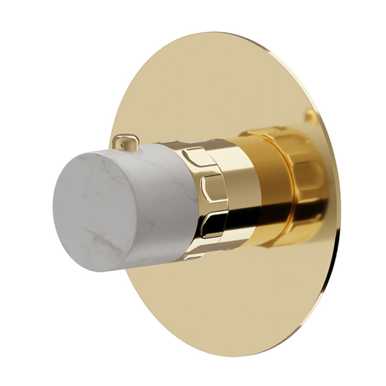Newform Ionika allure bagno Внешняя часть термостатического смесителя, цвет: PVD glossy gold