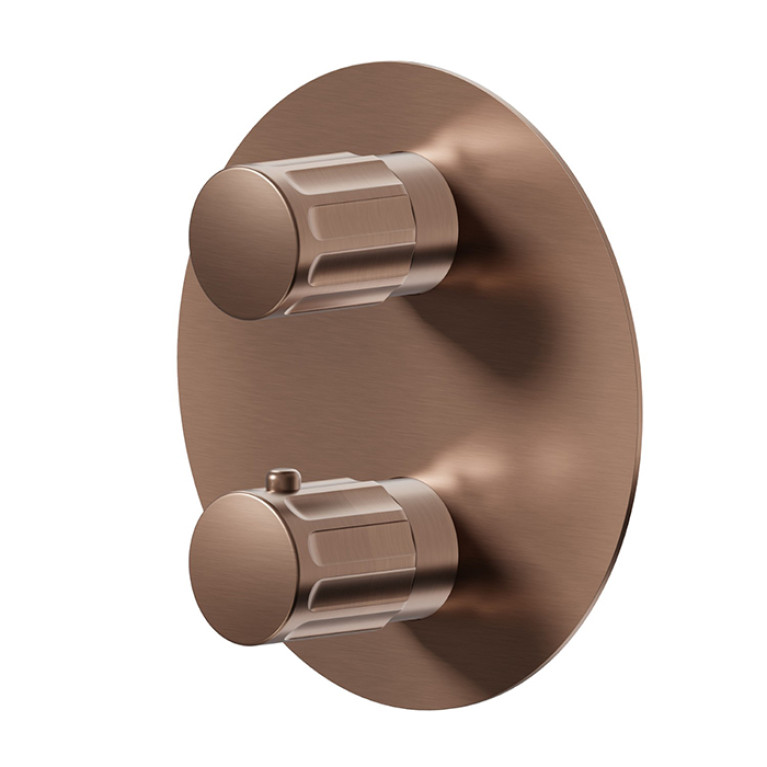 Newform Ionika bagno Внешняя часть термостатического смесителя , цвет: PVD brushed copper bronze