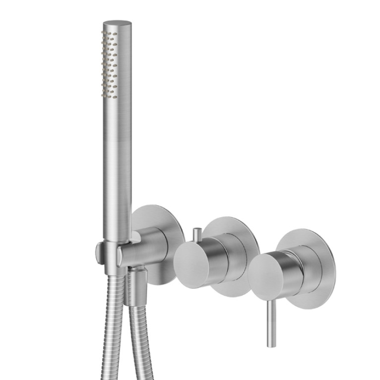 Newform X-Steel 316 Наружная часть для встраимаевого смесителя, с ручным душем на 3 отв , цвет: нержавеющая сталь
