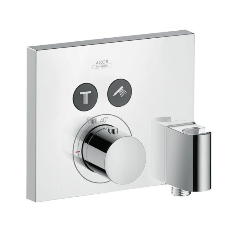 AX ShowerSelect Встраиваемый термостат для душа, 2 потреб, с держателем, (внешняя часть), цвет: хром