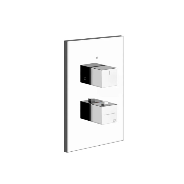 Gessi Rettangolo Встраиваемый термостат, подключение на 3/4&rdquo;, с переключателем на 2 выхода(внешние части), цвет: хром