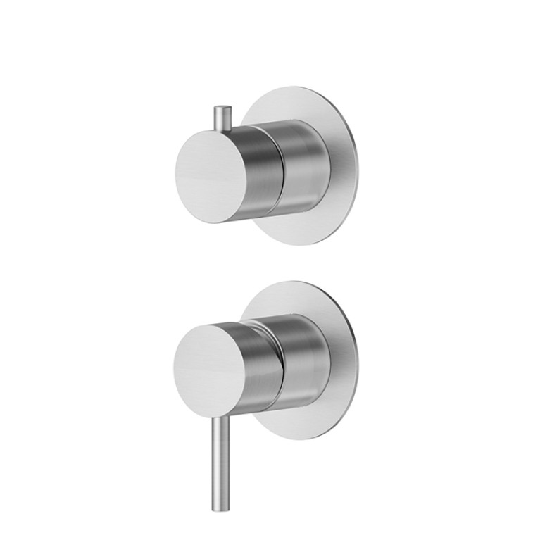 Newform X-Steel 316 Наружная часть для встраимаевого смесителя, на 2 выхода , цвет: нержавеющая сталь