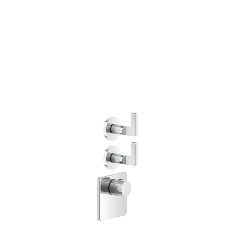 GESSI INCISO Встраиваемый термостатический смеситель на 2 источника, резьба 3/4 (внешние части), цвет: хром