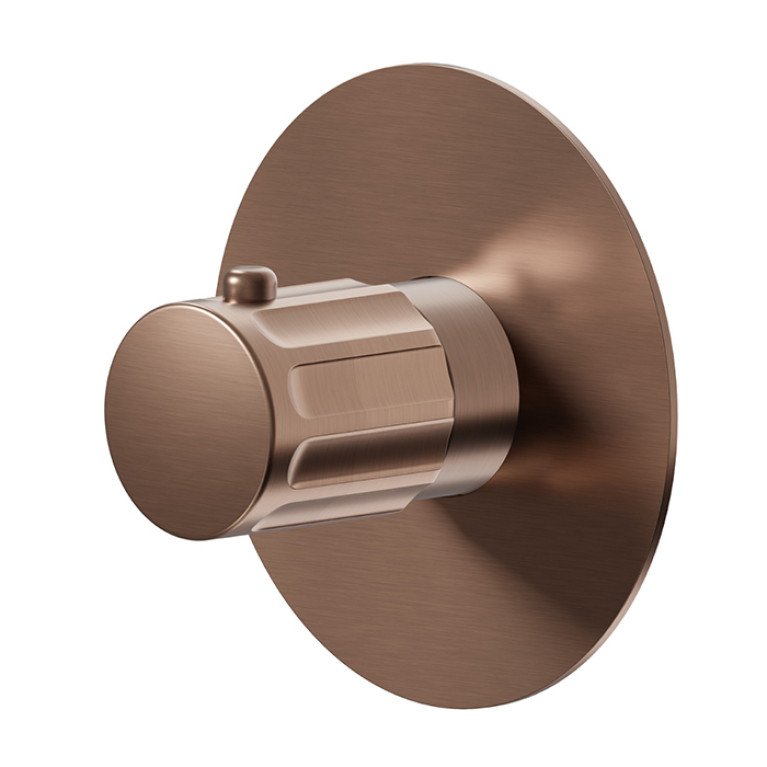 Newform Ionika bagno Внешняя часть термостатического смесителя, цвет: PVD brushed copper bronze