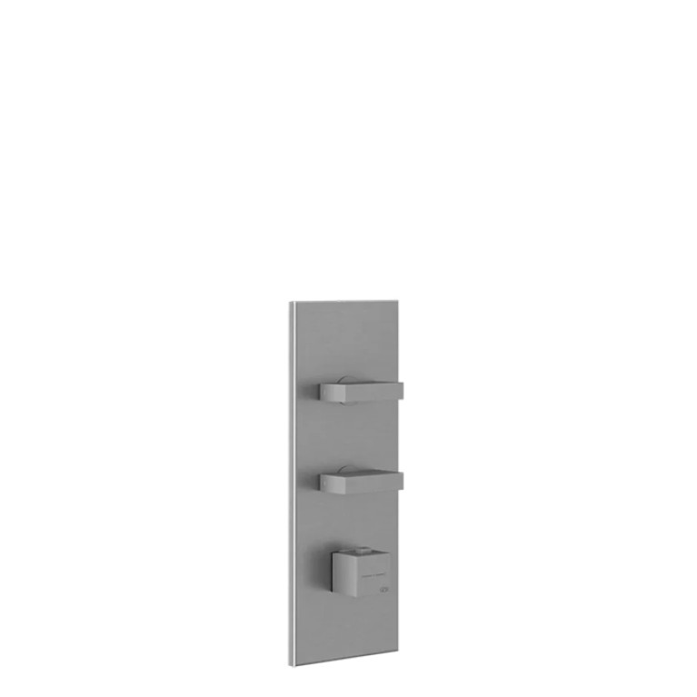 Gessi Rettangolo Встраиваемый термостат, подключение на 3/4&rdquo;, с 2мя независимыми выходами(внешние части), цвет: хром