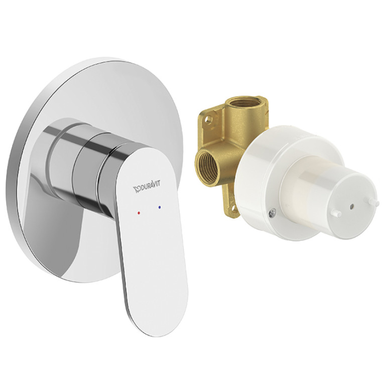 Duravit  Wave Однорычажный смеситель для душа для скрытого монтажа, хром