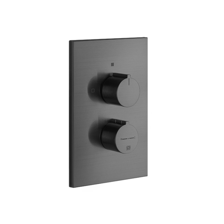 Gessi Emporio Via manzoni Внешние части для термостатического смесителя на 1 позицию, цвет: Black XL