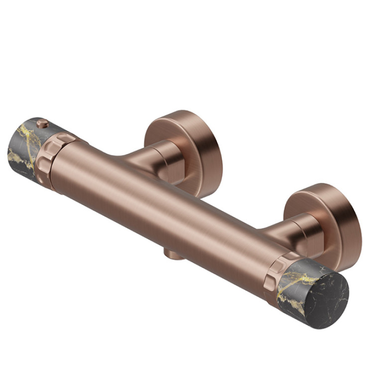 Newform Ionika supreme bagno Термостатический смеситель для ванны, наружный монтаж , цвет: PVD brushed copper bronze