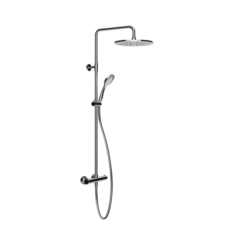 Gessi Emporio shower Настенный смеситель-термостат, душевая головка, переключатель, штанга, шланг, душ 300мм, цвет: Chrome