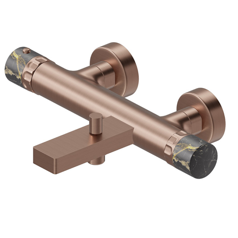Newform Ionika supreme bagno Термостатический смеситель для ванны, наружный монтаж , цвет: PVD brushed copper bronze