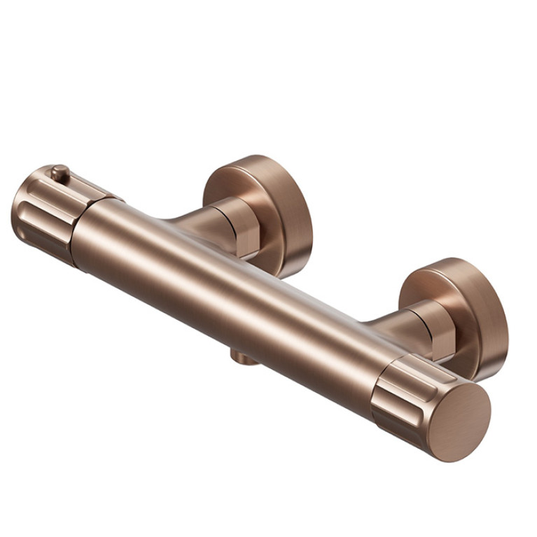 Newform Ionika bagno Термостатический смеситель для ванны, наружный монтаж , цвет: PVD brushed copper bronze