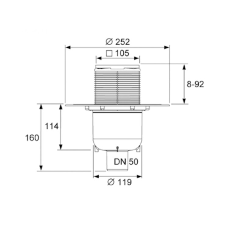 TECEdrainpoint S 130,трап  вертикальный DN50