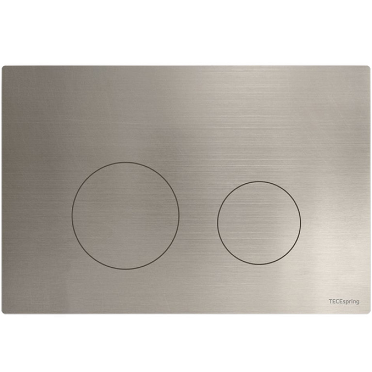 TECEspring Панель смыва плоская,с круглыми кнопками, Нержавеющая сталь, сатин (с покрытием против отпечатков пальцев