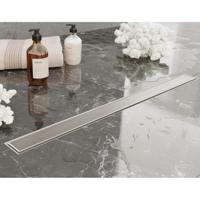 Plumberia Selection Трап душевой PS MODULAR 4x90 2устор. накладка из нерж.стали, основа из пластика 50мм,40л/мин, браш.нерж.сталь