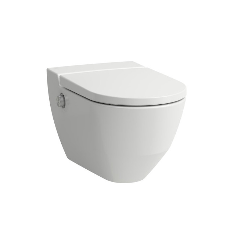 Laufen Cleanet Navia Унитаз-биде подвесн 580х370х380мм, безободковый с сиденьем (микролифт), цвет белый матов c покрытием LCC(ВРЕМЕННО не поставляем!