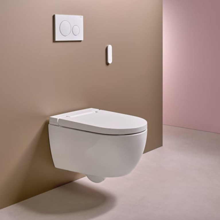 Geberit AquaClean Alba Унитаз-биде подвесной, белый / KeraTect, декор. панель: белый (замена 146.094.11.1)