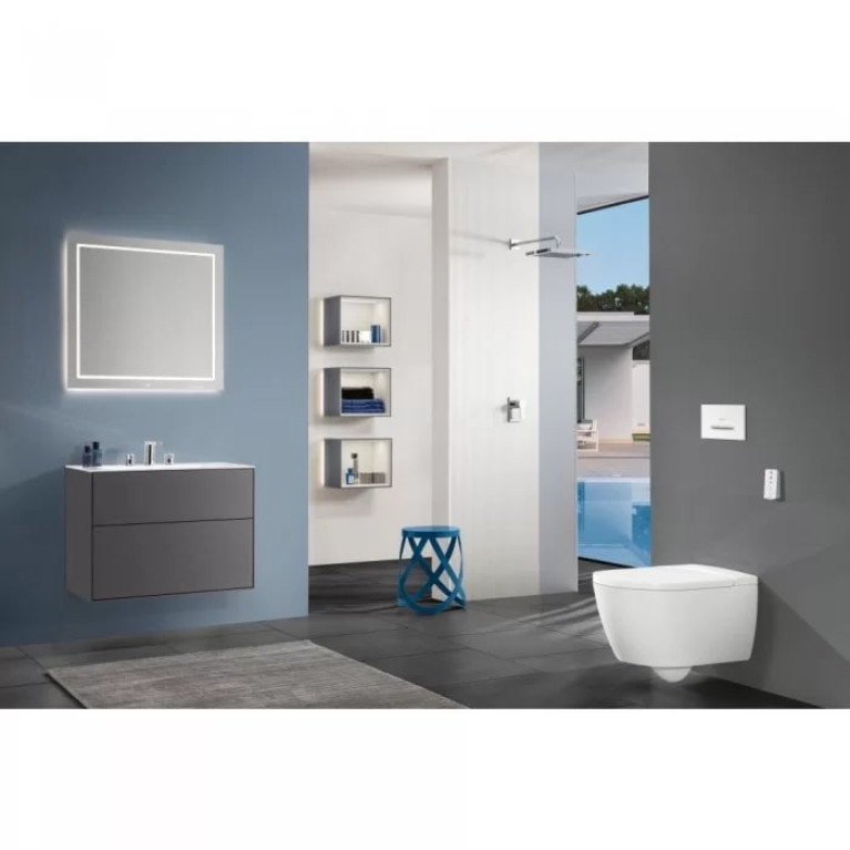 VilleroyBoch Viclean Унитаз-биде подвесной 385*595*360, в комплекте с сиденьем, покрытие CeramicPlus, цвет альпийский белый (временно недоступен!)